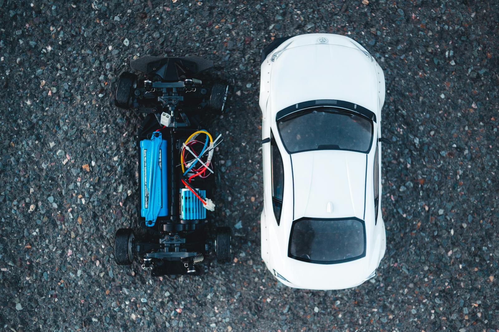 Top View of Toy Cars