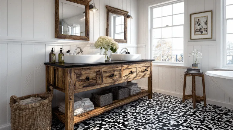 20 Farmhouse Bathroom Ideas That Are Rustic, and Totally Doable