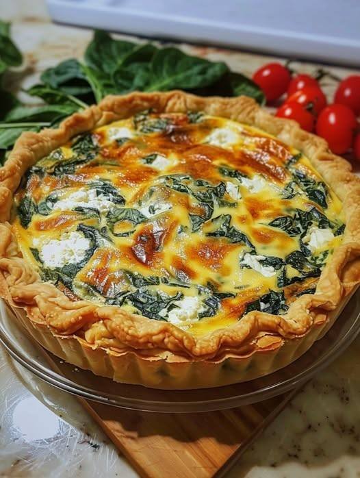Vegan Spinach & Ricotta Quiche