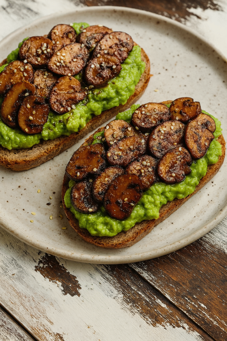 Sautéed Mushroom & Avocado Toast