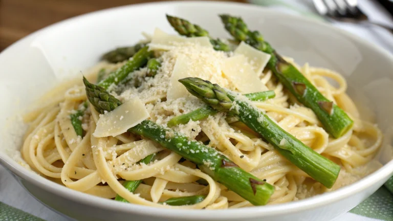 Creamy Asparagus Pasta with Parmesan Recipe