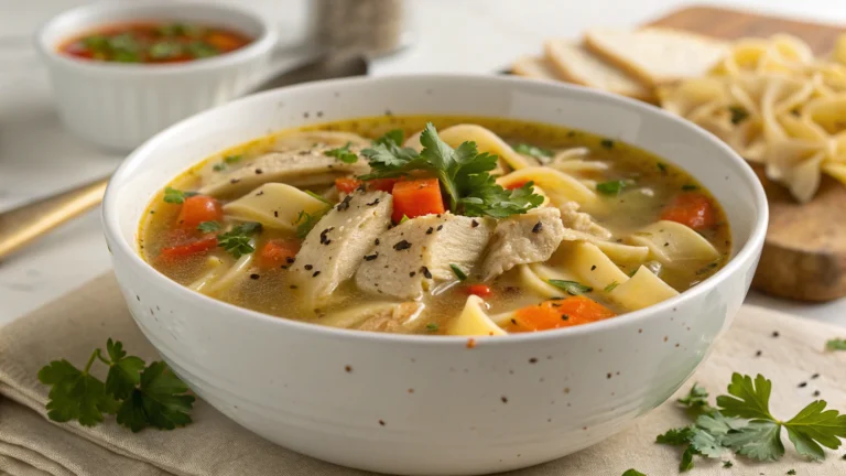 Hearty Chicken Noodle Soup with Pasta: Cozy Bowl, Big Flavor