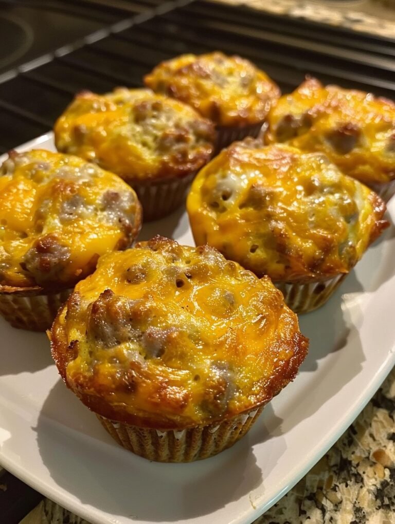 Low-Carb Sausage & Cheese Muffins