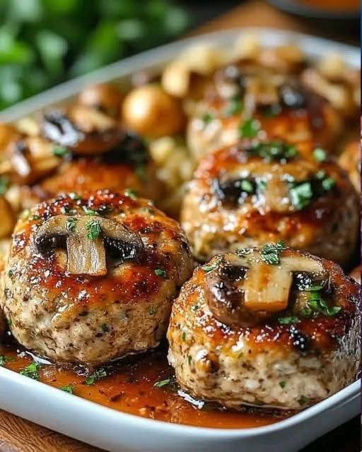 Vegan Mushroom-Topped Mini Meatloaf