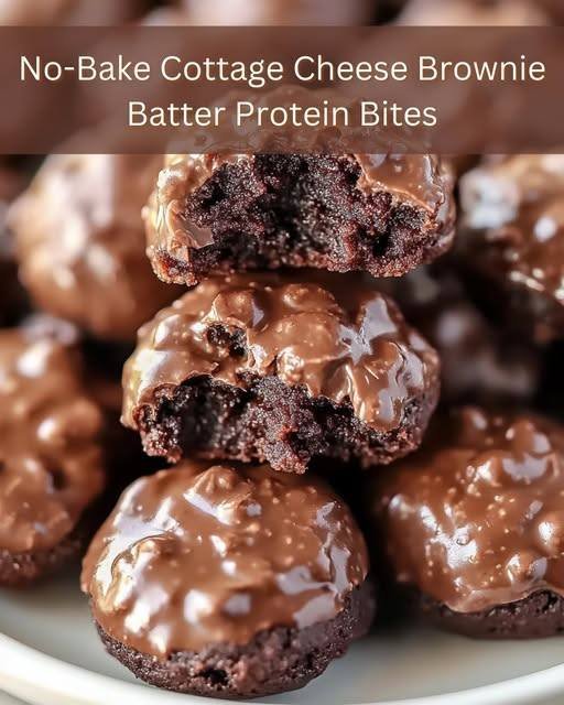 No-Bake Cottage Cheese Brownie Batter Protein Bites