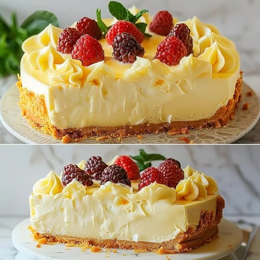 Heaven-on-a-Plate No-Bake Cheesecake