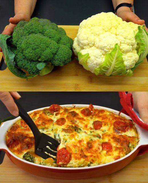 Vegan Spanish-Inspired Broccoli & Cauliflower Bake