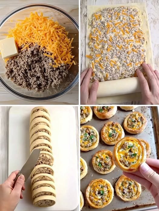 Sausage & Cream Cheese Pinwheels