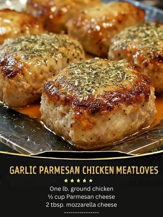 Garlic Parmesan Chicken Meatloaves