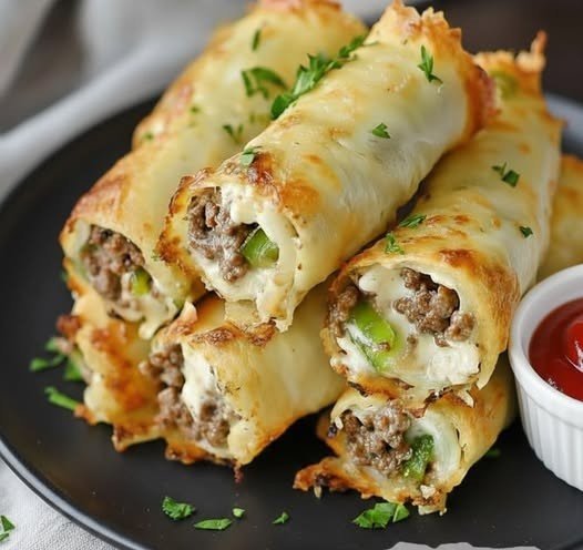 Diabetic-Friendly Philly Cheesesteak Roll Ups