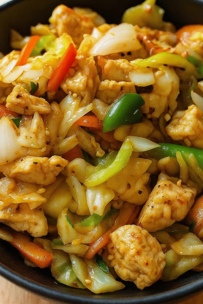 Chinese Chicken Cabbage Stir-Fry