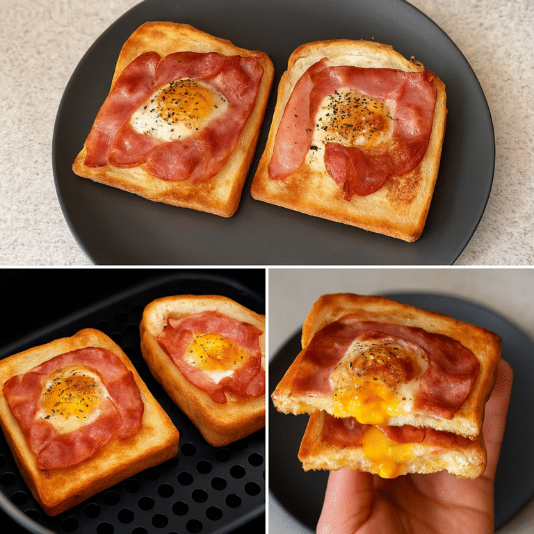 Air Fryer Egg & Bacon Toasts