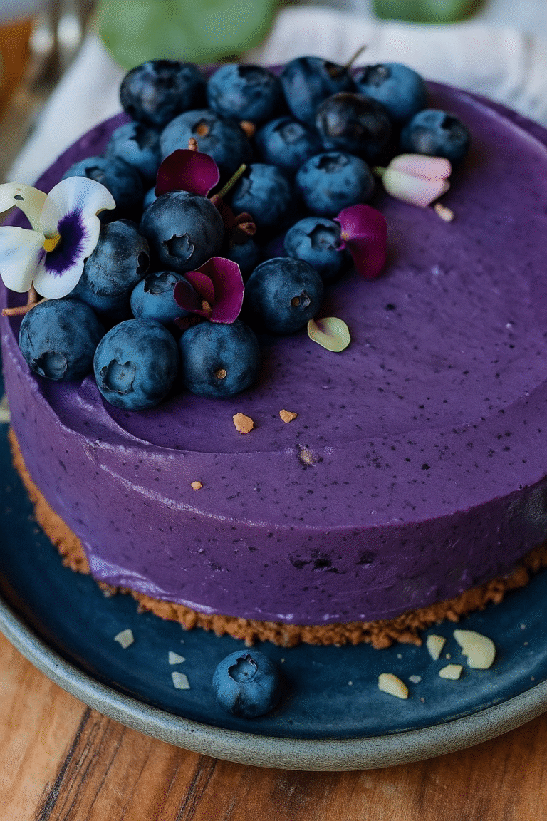 Vegan Blueberry Cashew Cake