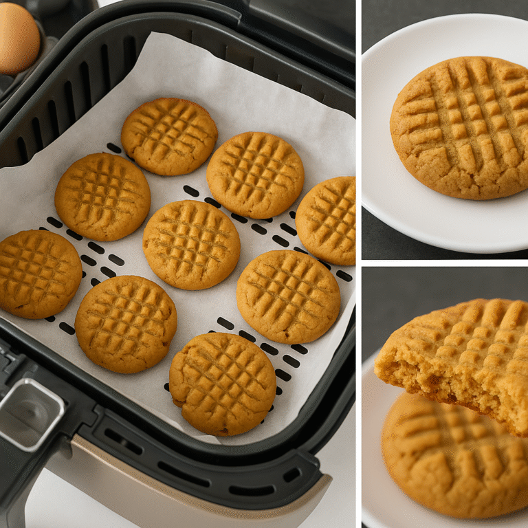 Easy Air Fryer Peanut Butter Cookies
