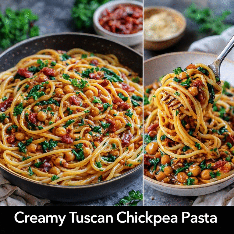 Creamy Tuscan Chickpea Pasta