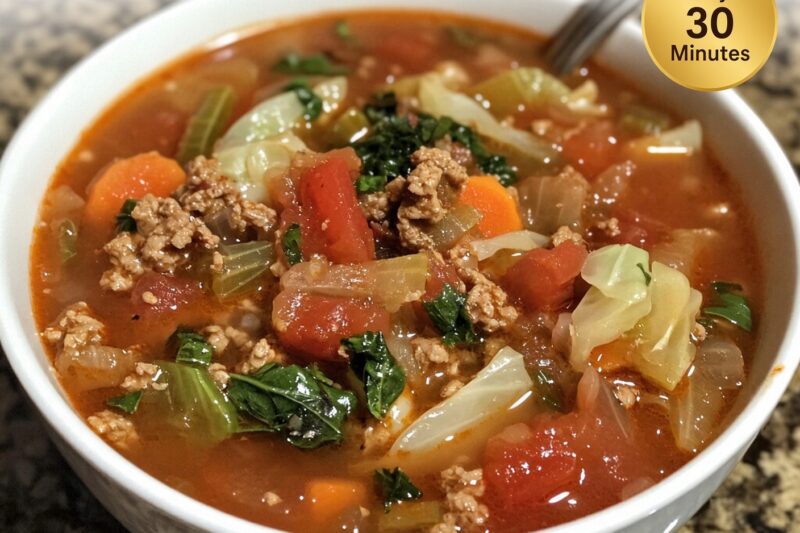 Low Carb Cabbage Roll Soup