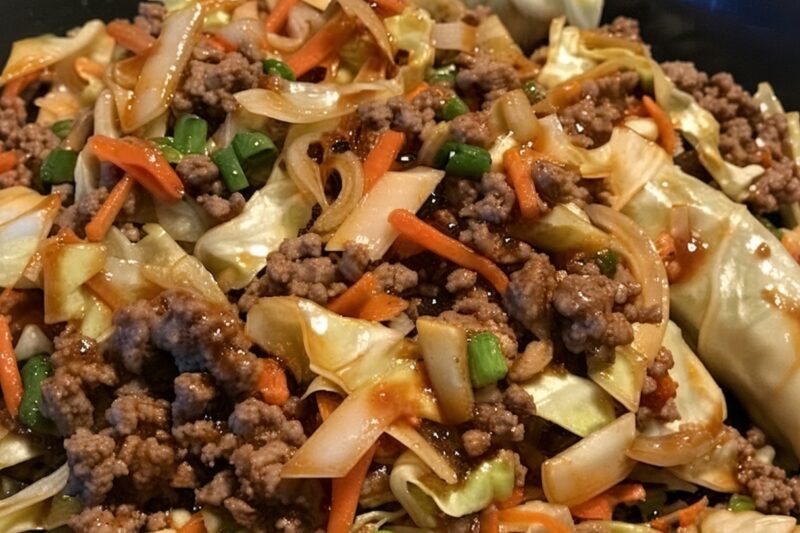 Low-Carb Keto Crack Slaw (Egg Roll in a Bowl)