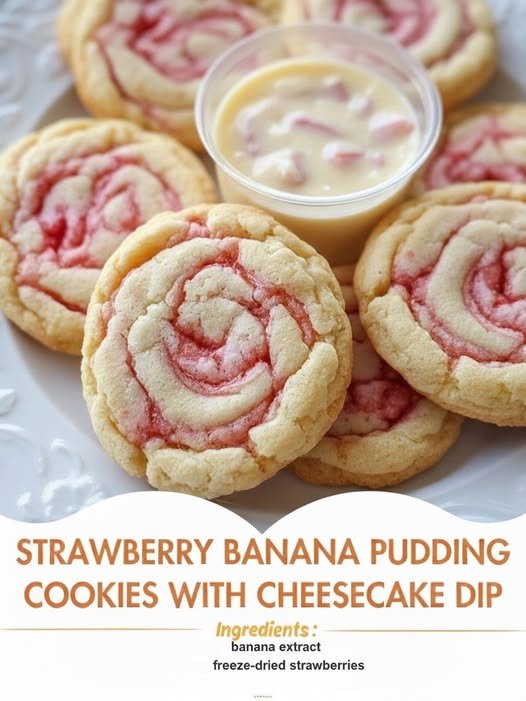 Diabetic-Friendly Strawberry Banana Pudding Cookies