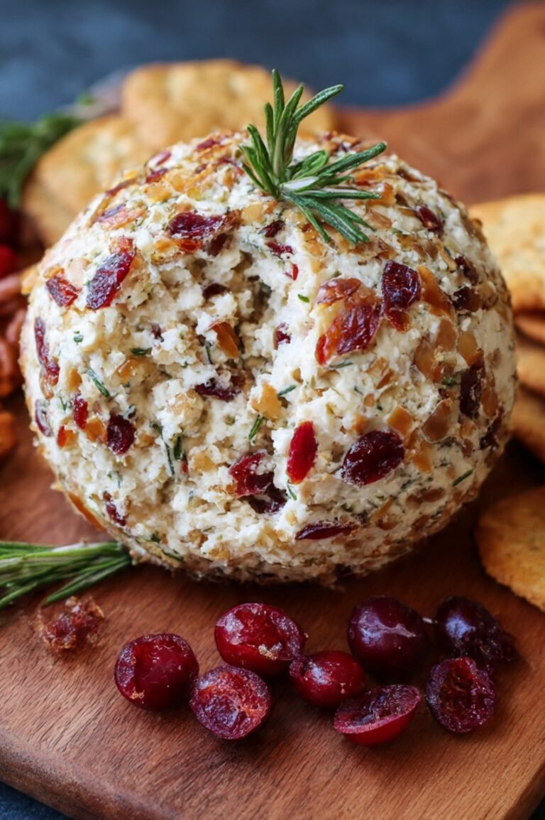 Cranberry-Rosemary Vegan Cheese Ball