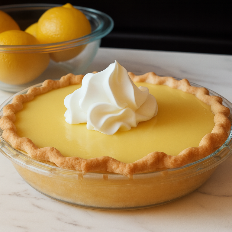 Easy Low-Carb No-Bake Lemon Pudding Pie