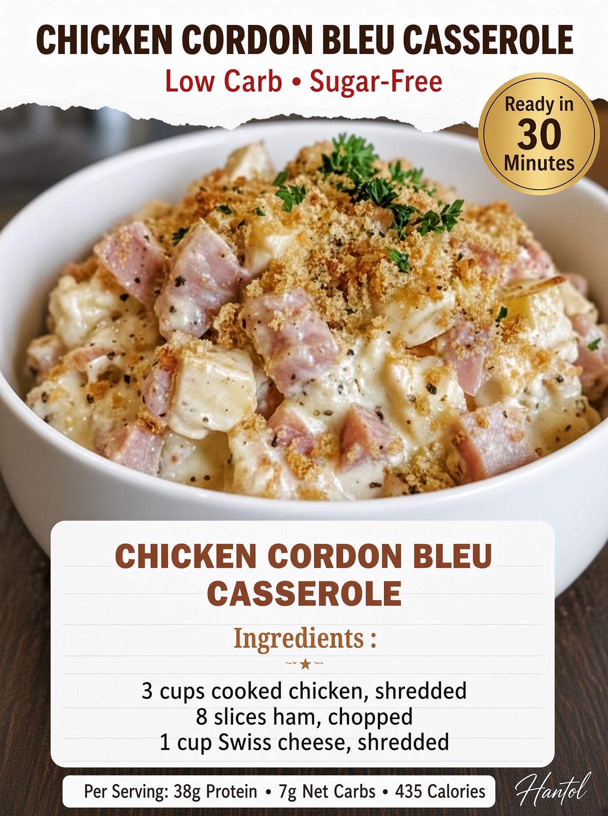 Chicken Cordon Bleu Casserole