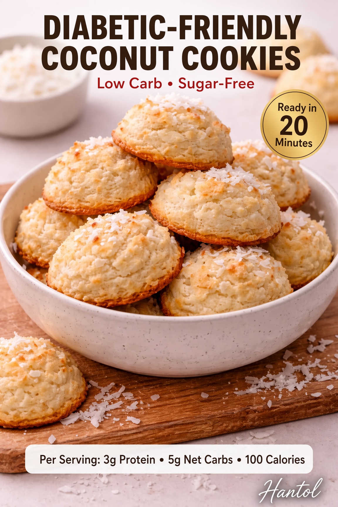 Diabetic-Friendly Coconut Cookies