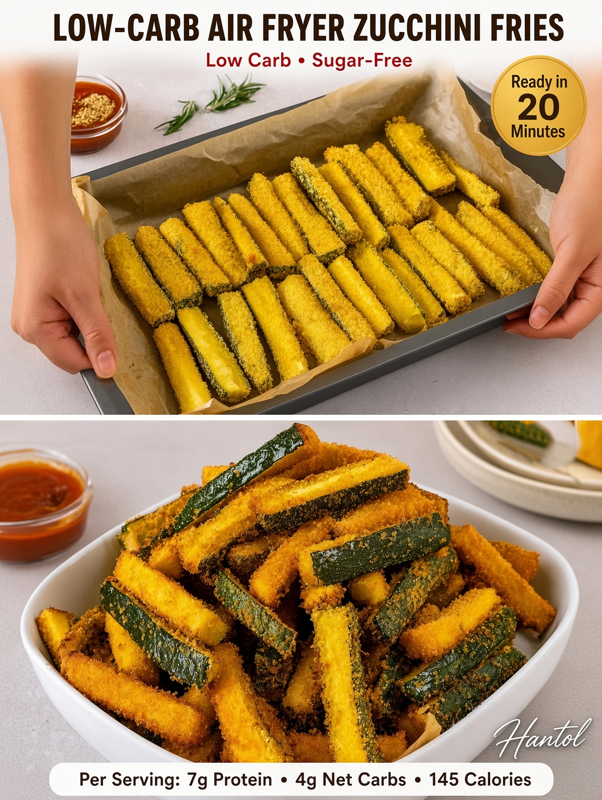 Low-Carb Air Fryer Zucchini Fries