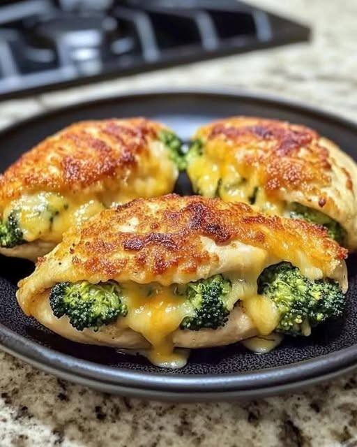 Chicken & Broccoli Stuffed with Cheese