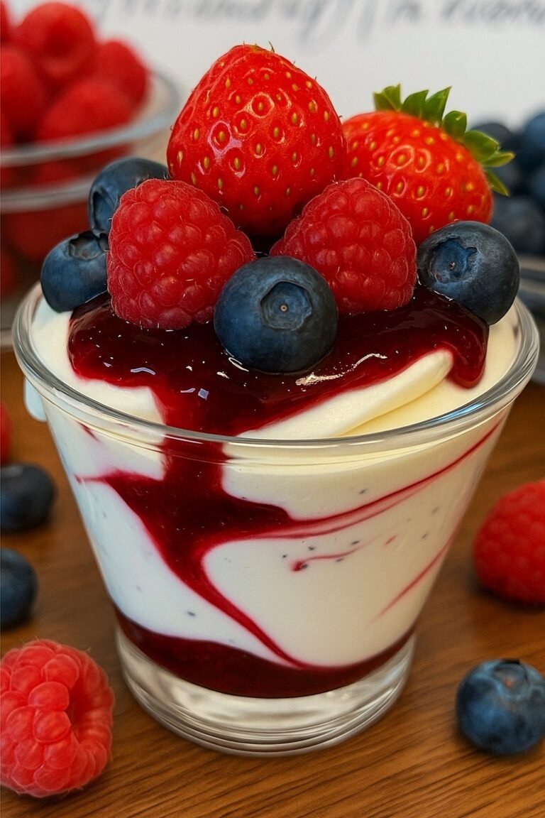 Diabetic-Friendly Berry Cream Protein Parfait
