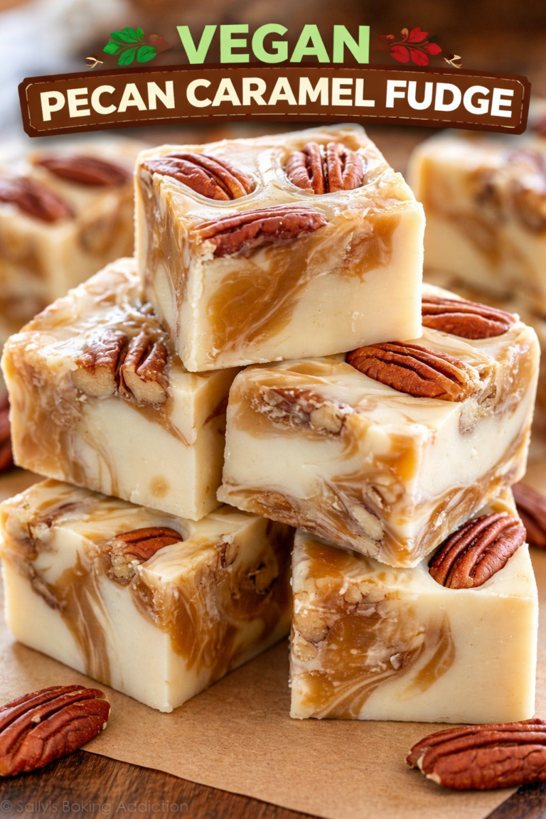 Vegan Pecan Caramel Fudge
