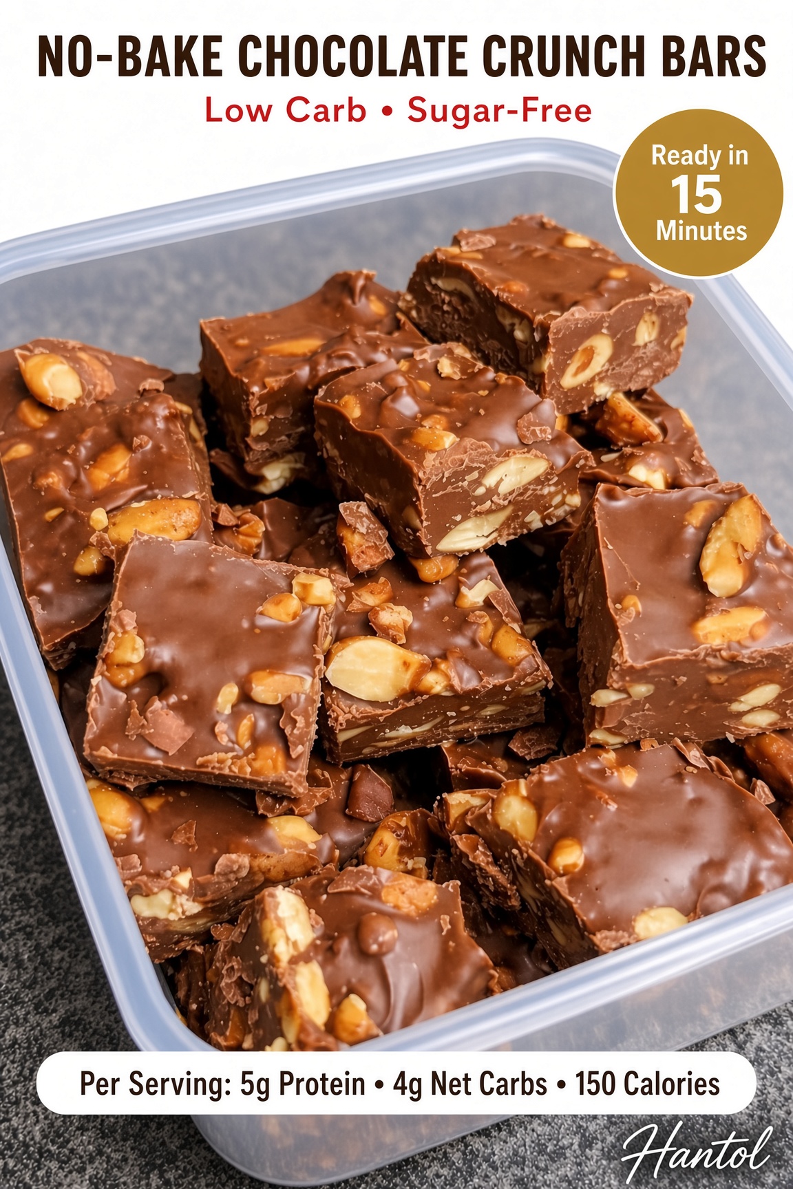 No-Bake Chocolate Crunch Bars