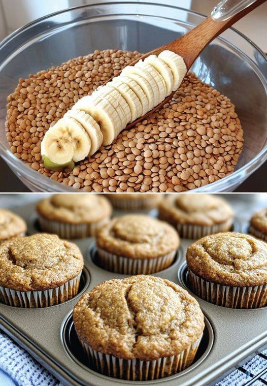 Vegan Lentil Banana Muffins