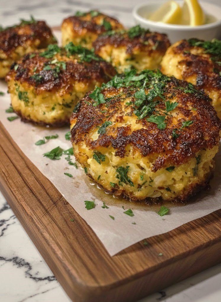 Vegan Lemon Garlic Chickpea Cakes