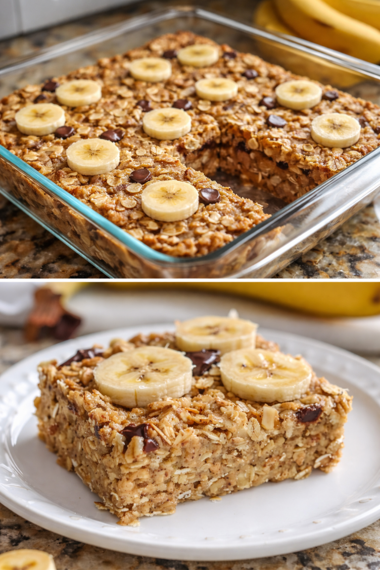 Vegan Protein Banana Oat Breakfast Squares