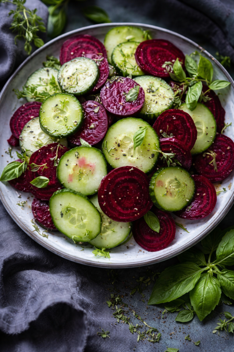 Fresh & Easy Vegan Cucumber Beet Salad