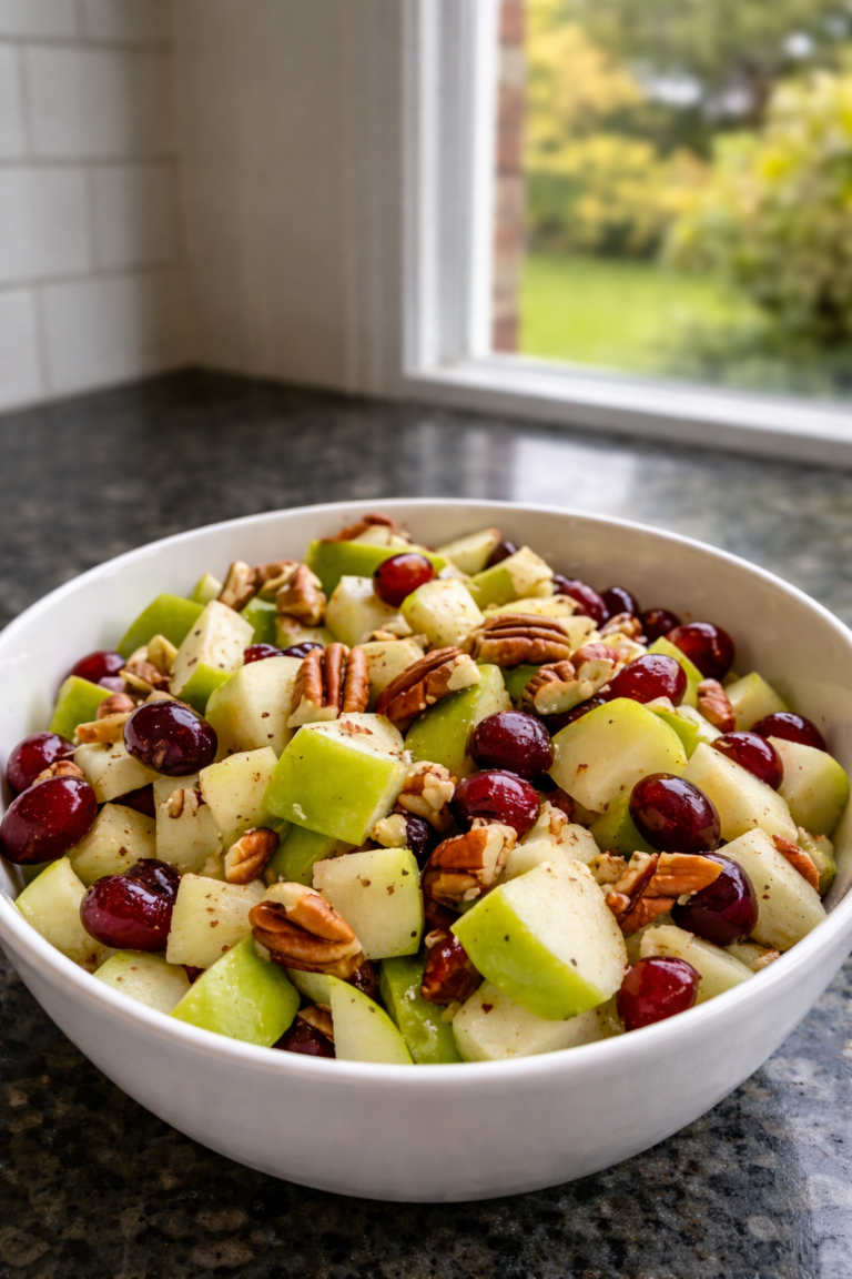 Vegan Apple Cranberry Pecan Salad