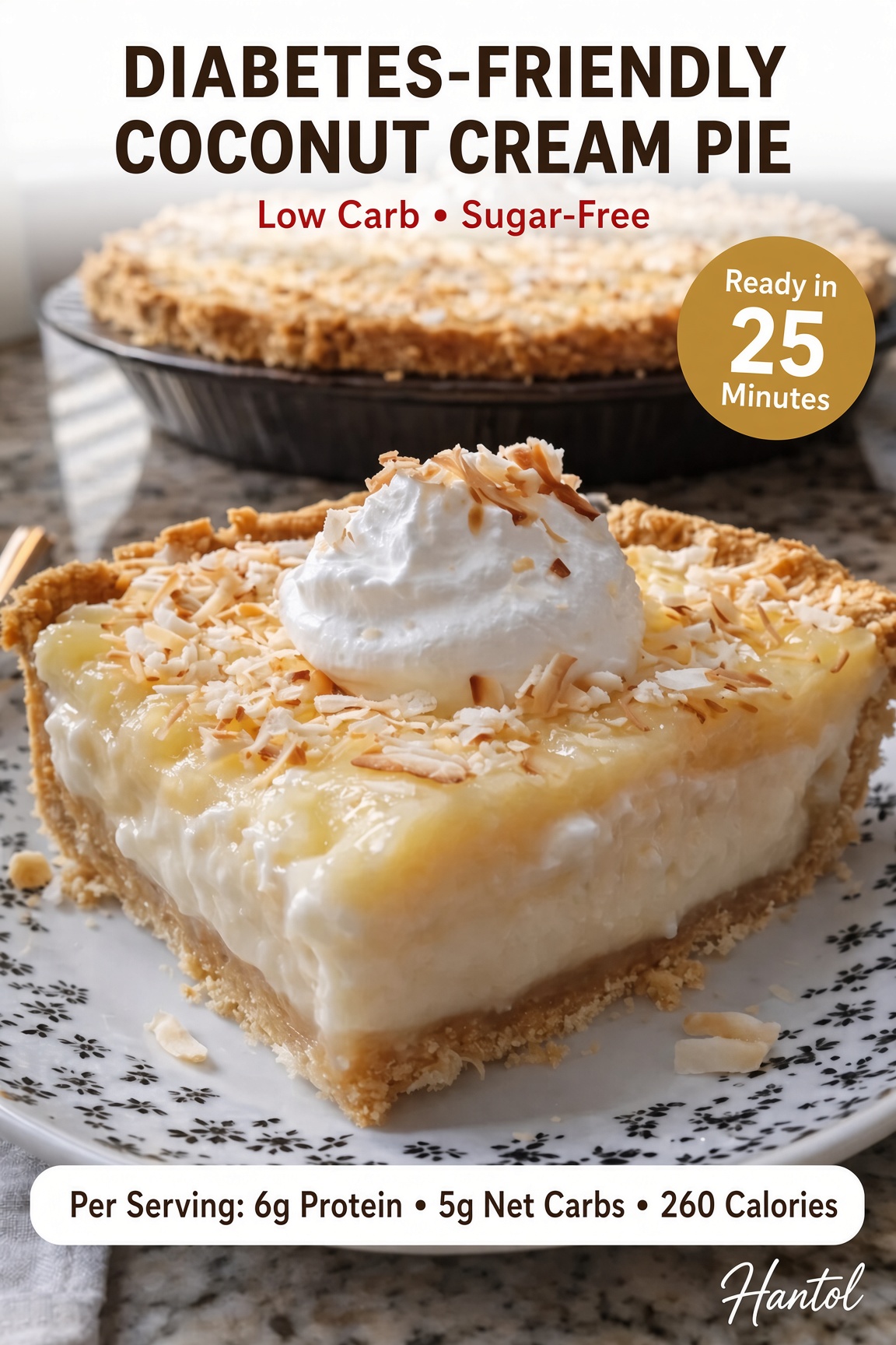 Diabetes-Friendly Coconut Cream Pie