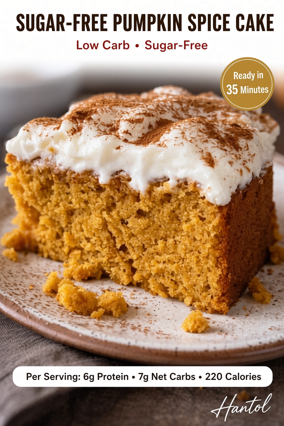 Sugar-Free Pumpkin Spice Cake