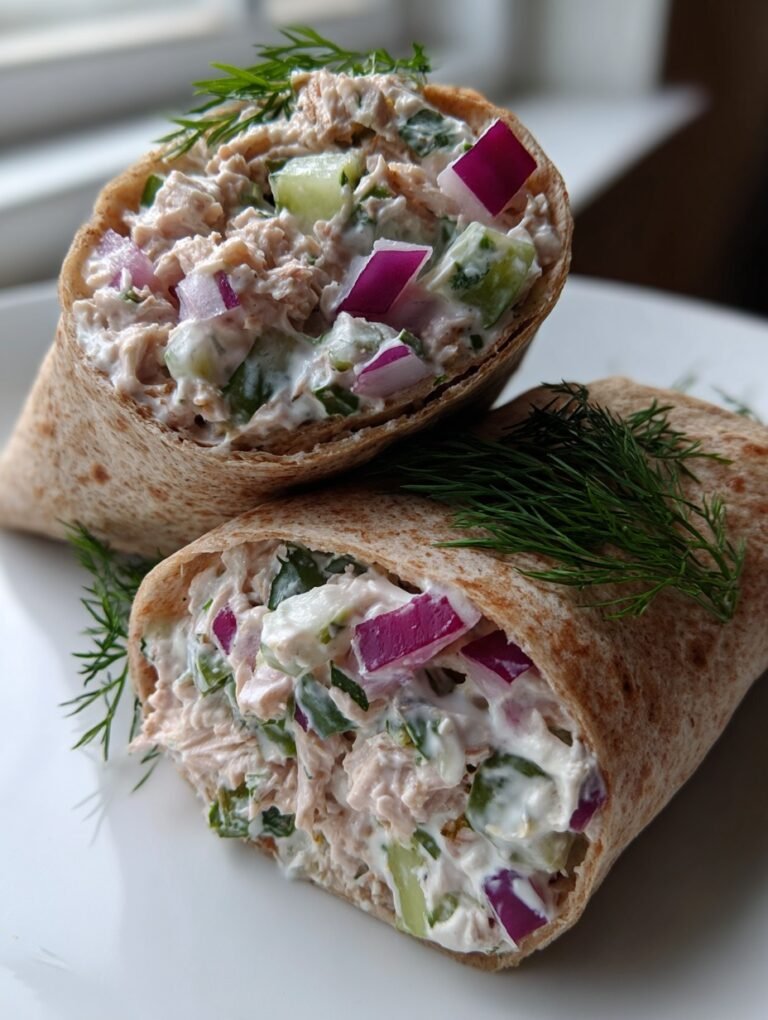 Cottage Cheese Tuna Salad Wraps
