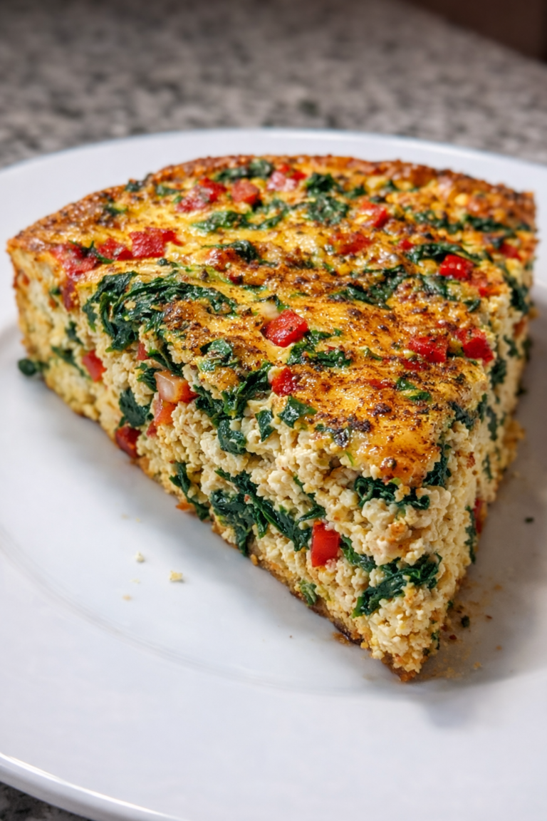 Vegan Spinach & Tofu Breakfast Bake
