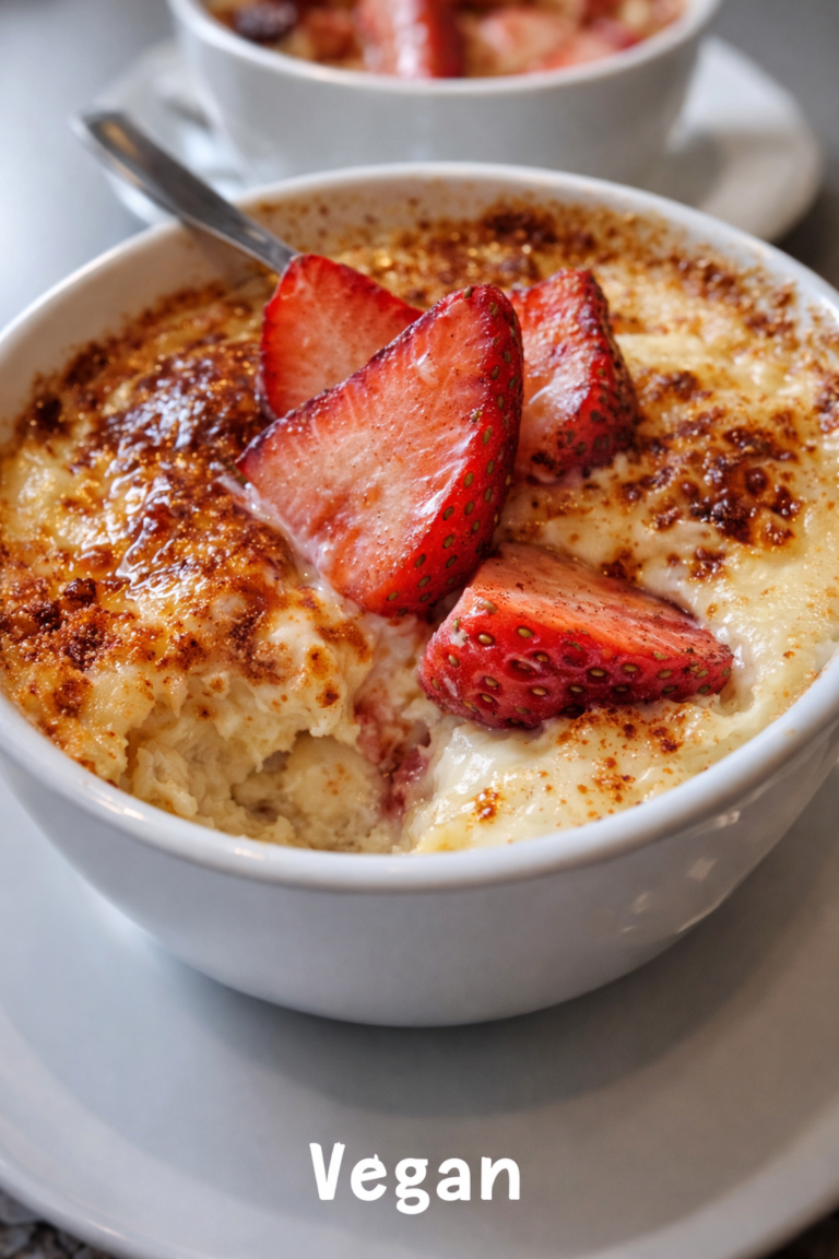Vegan Strawberry Crème Brûlée