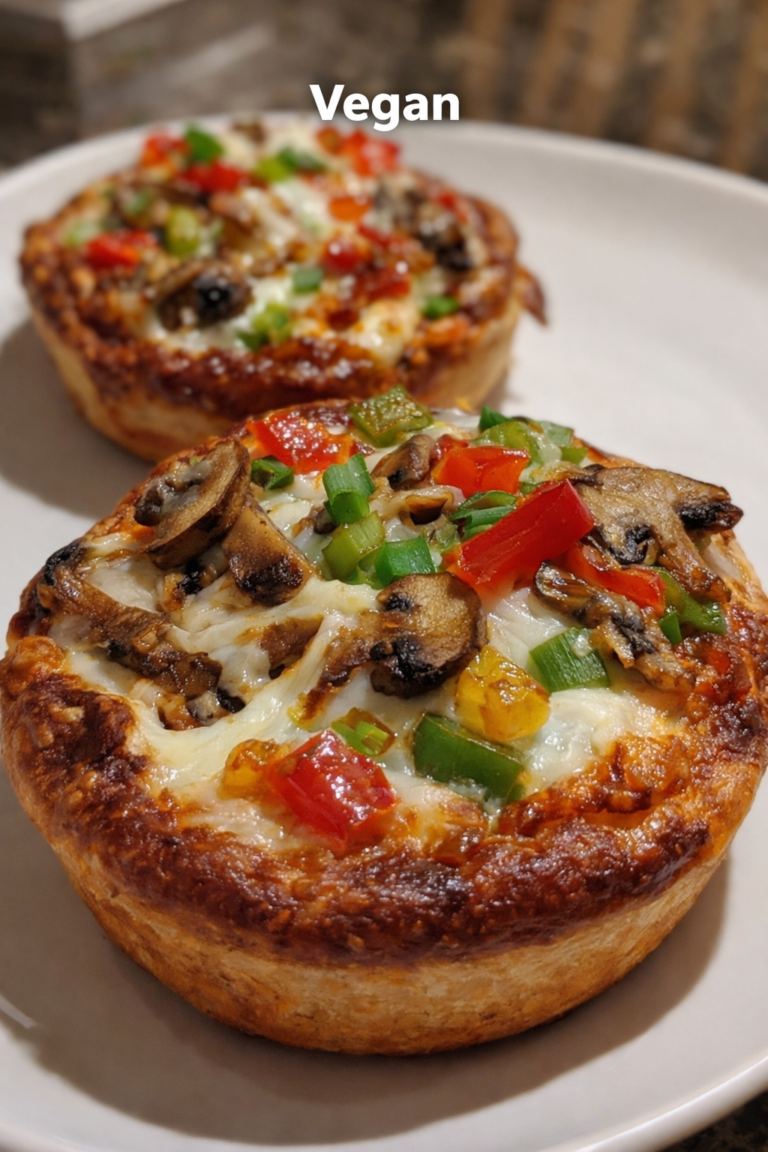 Vegan Mini Veggie Pizza Muffins