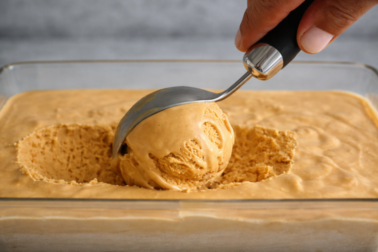 Easy Vegan Salted Caramel Ice Cream (No-Churn, 3 Ingredients!)