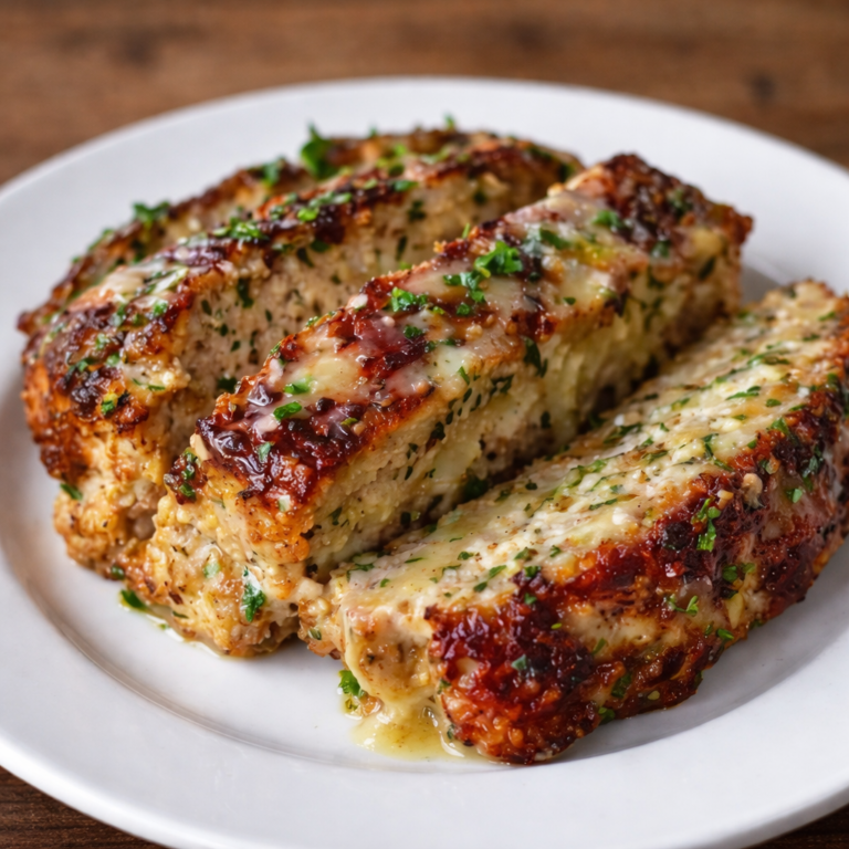 Garlic Parmesan Chicken Meatloaves