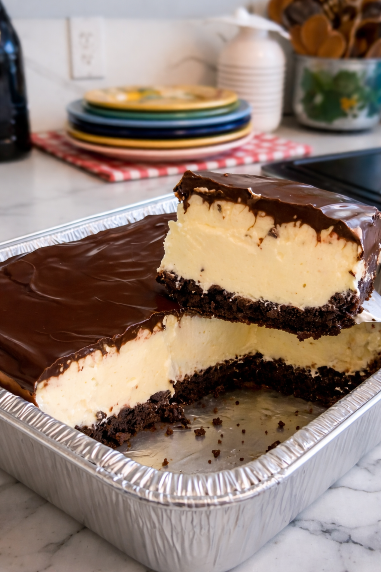 Vegan Chocolate Vanilla Cream Bars (No-Bake Dessert)