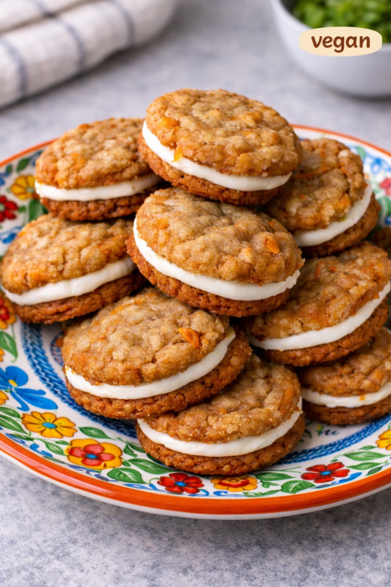 Vegan Carrot Cake Sandwich Cookies
