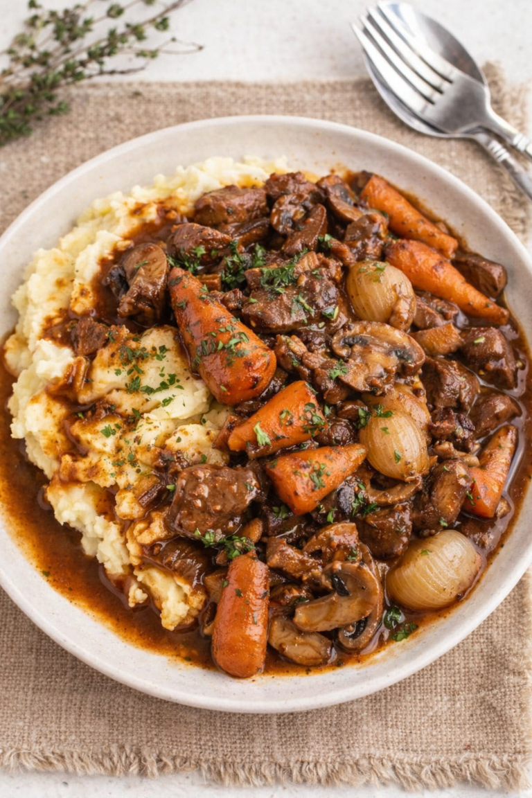 Vegan Mushroom Bourguignon