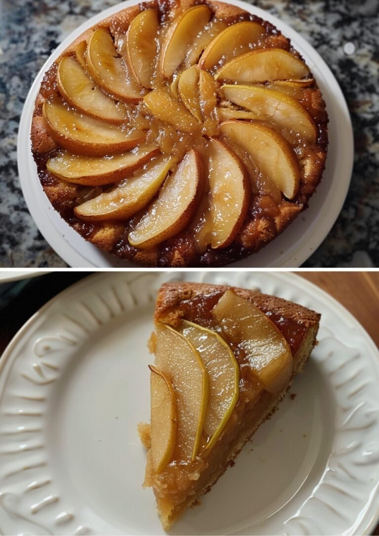 Vegan Caramelized Pear Upside-Down Cake