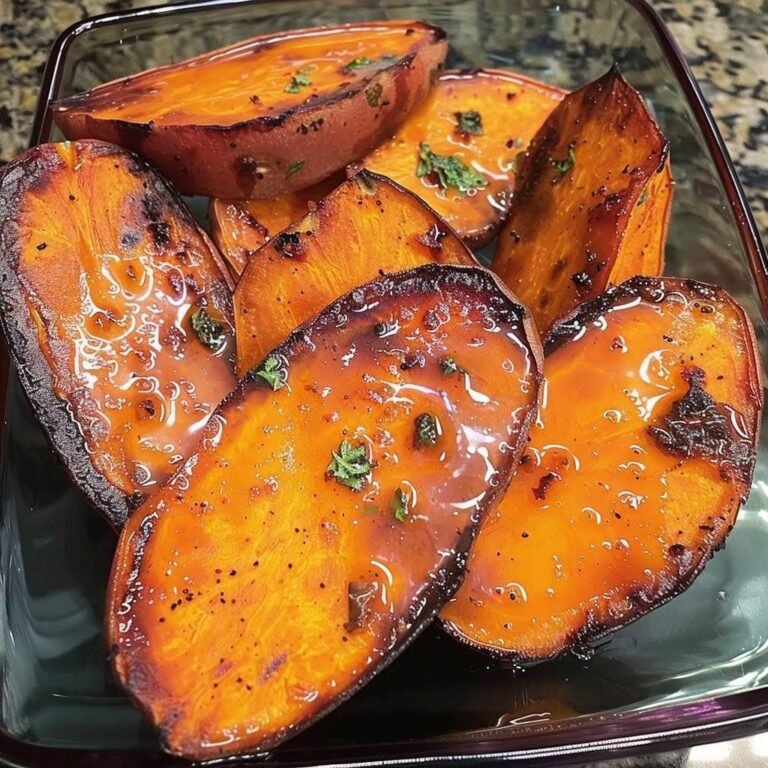 Sticky Glazed Sweet Potatoes (Vegan)