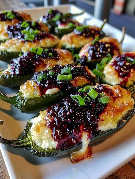 Blueberry Brie Jalapeño Poppers